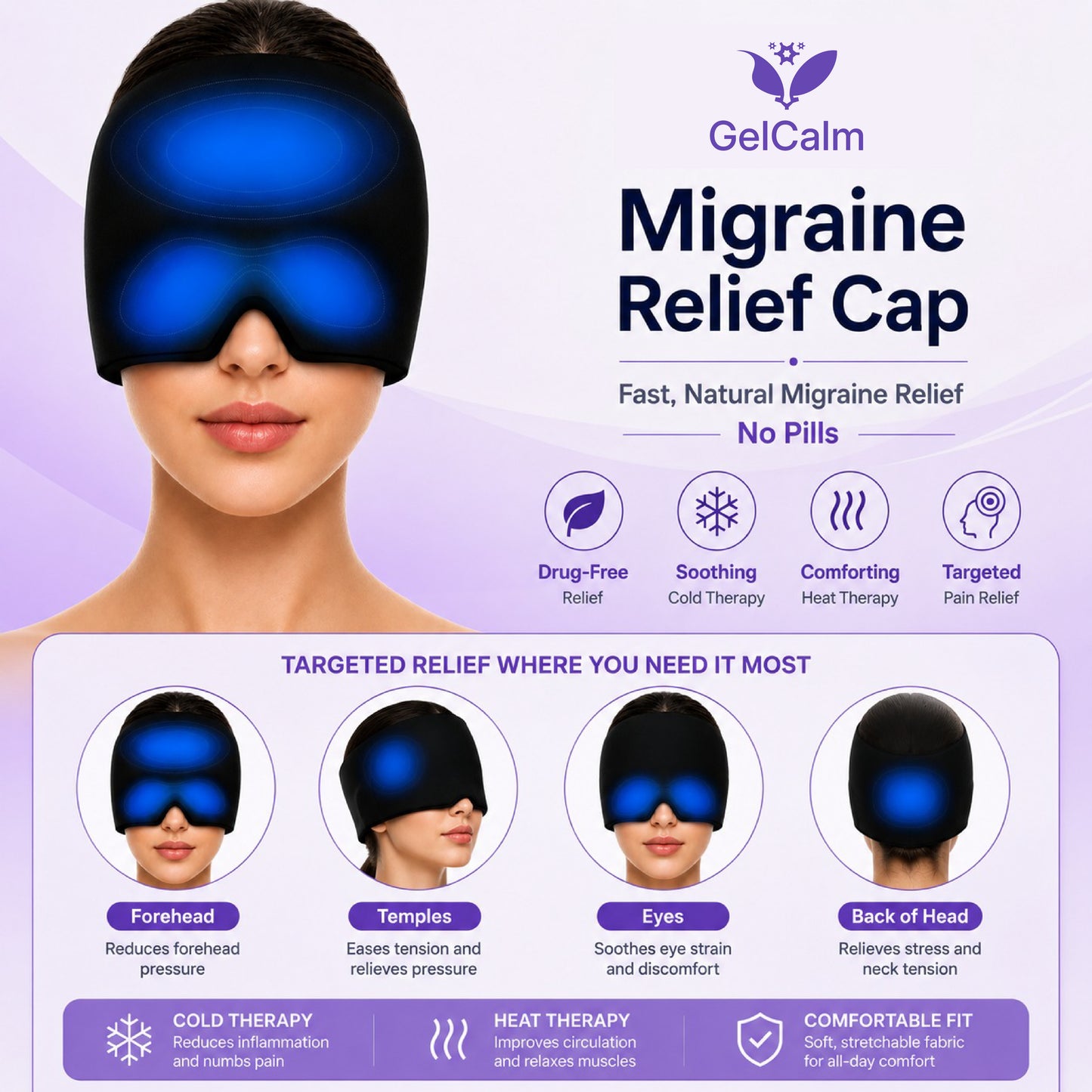 GelCalm Migraine Relief Cap